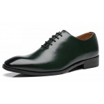 Green Lace Up Oxfords Loafers Dress Dapper Man Shoes Flats