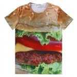 Brown Big Mac Hamburger Short Sleeves Mens T-Shirt