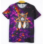 Purple Rainbow Stars Galaxy Universe Short Sleeves Mens T-Shirt
