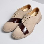 Khaki Brown Suede Lace Up Mens Oxfords Loafers Dress Shoes Flats