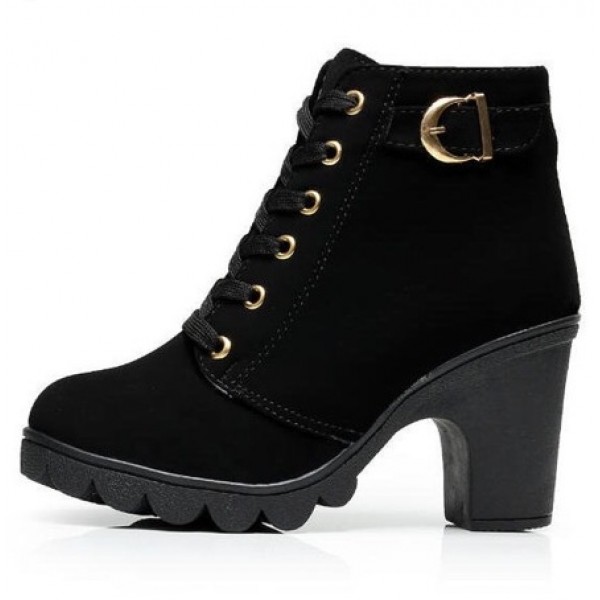 black suede booties high heel