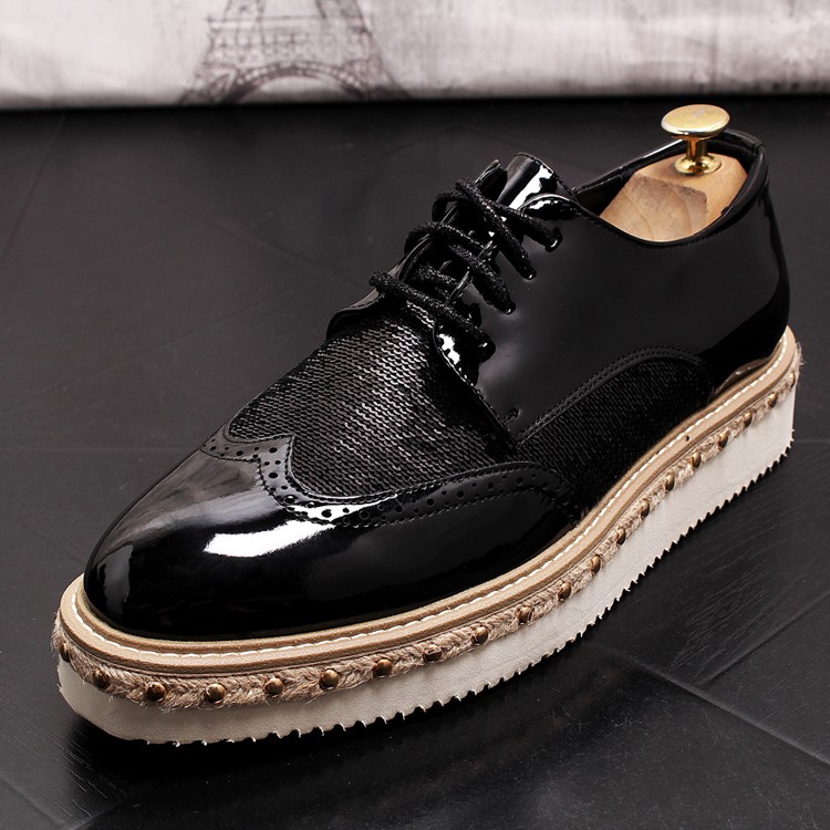 lace up platform flats