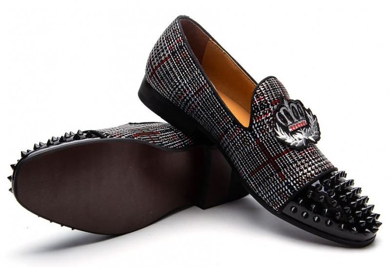 prom loafers with spikes