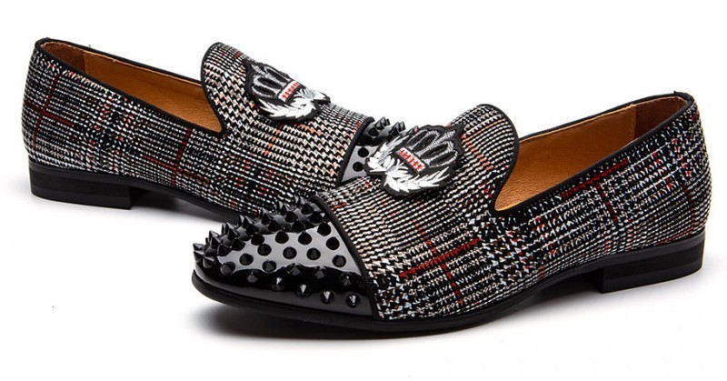 prom loafers with spikes