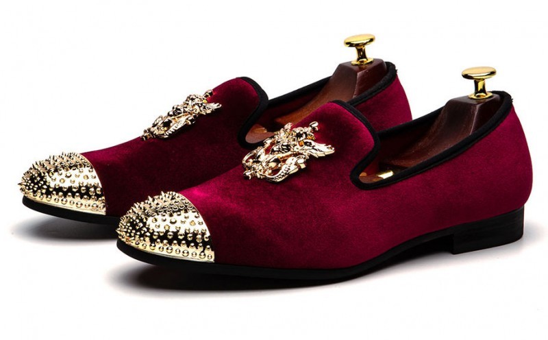 prom loafers with spikes