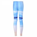 Blue Sky Sea Yoga Fitness Leggings Tights Pants