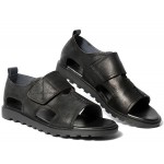 Black Leather Slingback Mens Gladiator Roman Sandals Shoes
