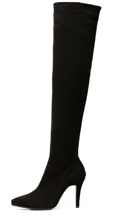 black over the knee heels