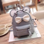 Grey White Bow Mouse Ears Mini Backpack Cross Body Bag