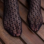 Black White Lace Fish Net Lolita Ankle Socks