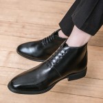 Black Classic Lace Up Ankle Mens Boots Shoes