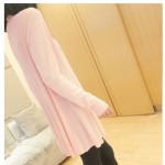 Pink Baby Long Sleeves Knit Thin Cardigan Outer Jacket