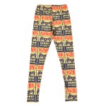 Yellow Warning Zombie Out There Yoga Fitness Leggings Tights Pants