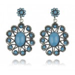 Blue Vintage Gemstones Bohemian Earrings Ear Drops