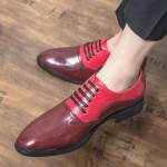 Red Patent Lace Up Oxfords Formal Dappermen Dapper Loafers Shoes