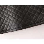 Black PU Faux Leather Quilted Mini Rider Skirt