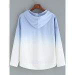 Blue Gradual Pastel Color Hoodie Hooded Sweatshirt