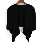 Black Stylish Warpping Cardigan Outer Wear Coat