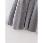 Grey Boat Neck Loose Cardigan Knitwear Sweater