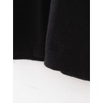 Black Gold Pattern Round Neck Winter Sweater