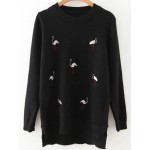 Black Little Swan Round Neck Sweater Knitwear