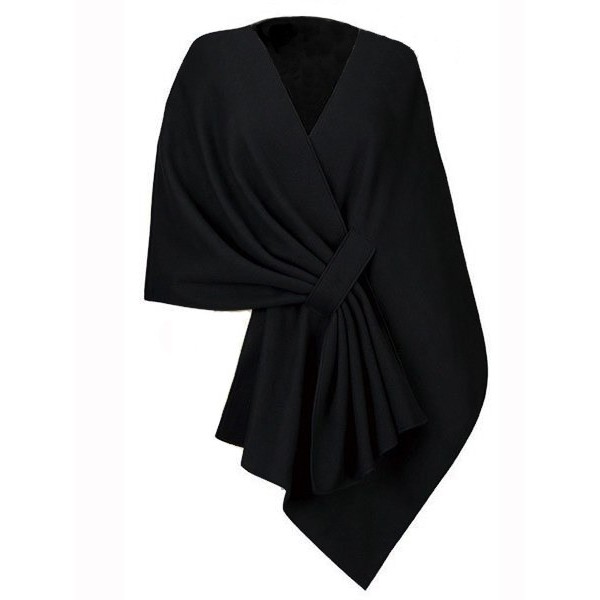 Black Stylish Warpping Cardigan Outer Wear Coat