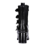 Black Pointed Head High Top Buckles Punk Rock Gothic High Heels Boots Shoes