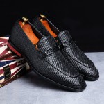 Black Bow Dapperman Oxfords Business Mens Loafers Flats Dress Shoes