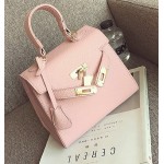 Pink Gold Padlock Mini Boston Doctor Handbag Cross Body Strap Bag