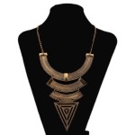 Gold Geometric Egyptian Vintage Ethnic Antique Necklace