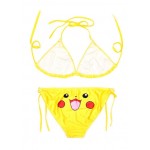 Yellow Pokemon Cartoon Two Piece Sexy BIkini Swimwear