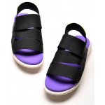 Purple Black Elastic Bends Bandages Thick Sole Mens Gladiator Roman Sandals