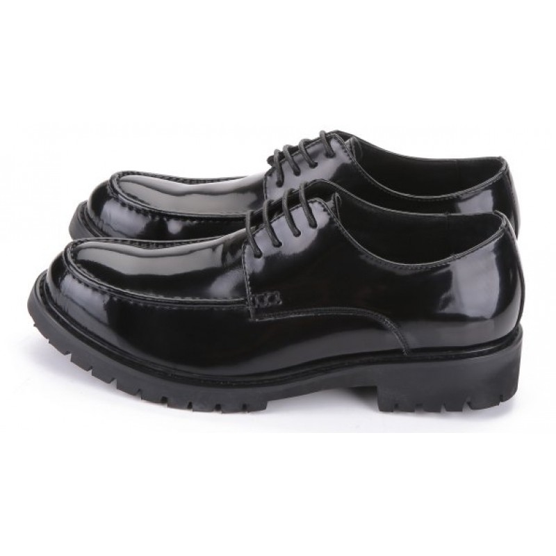 Black Patent Leather Lace Up Platforms Mens Oxfords Dress Shoes