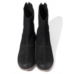 Black Suede Leather Vintage Round Head Grunge Mens Boots Bootie Shoes