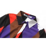 Colorful Abstract Geometric Rhombus Long Sleeves Blouse Shirt