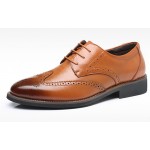 Brown Vintage Wingtip Lace Up Mens Oxfords Loafers Dapperman Business Dress Shoes Flats